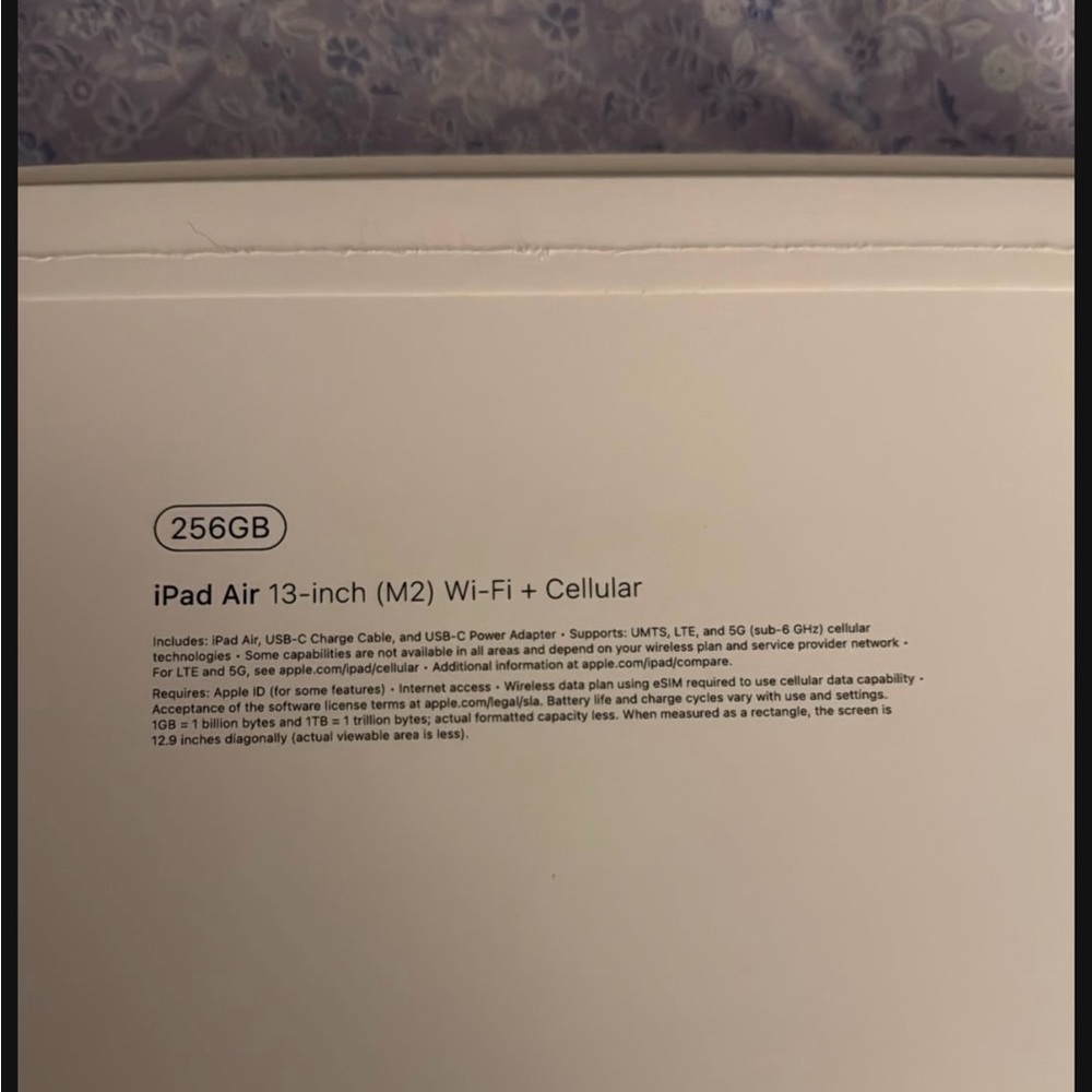 Apple iPad Air 13-inch M2 256GB Wi-Fi + Cellular